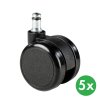 kolecka pro kancelarske zidle 60 mm pro mekke podlahy sada 5 ks 117378