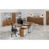 kombinovana kancelarska skrin primo gray zasouvaci dvere na 2 patra 800 x 420 x 1781 mm seda orech 71587