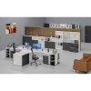kombinovana kancelarska skrin primo white zasouvaci dvere na 2 patra 800 x 420 x 1434 mm bila grafit 73021