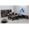 Kancelářský psací stůl rovný PRIMO WOOD, 1400 x 800 mm, wenge