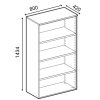 kombinovana kancelarska skrin primo gray zasouvaci dvere na 2 patra 800 x 420 x 1434 mm seda orech 82121