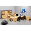 Ergonomický kancelářský pracovní stůl PRIMO WOOD, 1800 x 1200 mm, levý, buk