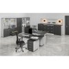 kombinovana kancelarska skrin s drevenymi a sklenenymi dvermi primo gray 800 x 420 x 1781 mm seda grafit 74555