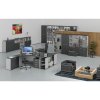 kombinovana kancelarska skrin primo gray zasouvaci dvere na 2 patra 800 x 420 x 1434 mm seda grafit 74613