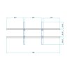 Třídicí regál PRIMO GRAY, 1434 x 800 x 420 mm, 36 přihrádek, šedý