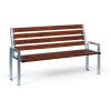 venkovni lavicka city s operadlem zinkovana 1660 mm mahagon tmavy 79723