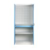 policova dilenska skrin na naradi kovos perforovany panel 2 police 1 zasuvka 950 x 600 x 1950 mm 75070