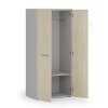 kancelarska satni skrin primo gray 1 police satni tyc 800 x 500 x 1781 mm seda dub prirodni 83451