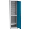 uzka dilenska policova skrin na naradi kovos 2 police svarovana perforovana 505 x 500 x 1950 mm 85001