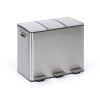kos na trideny odpad 3x 15 l nerez naslapny 87011