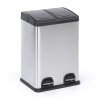kos na trideny odpad 2x 20 l nerez naslapny 87013
