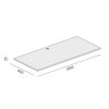 Samostatná pracovní deska stolu BLOCK, 1800 x 800 x 25 mm, dub přírodní