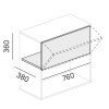 vyklopne dvere k regalum layers 800 x 400 x 357 dub moreny 85618