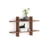 kancelarska nastenna police dvojita solid 1250 x 200 x 700 mm orech 87528
