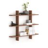 kancelarska nastenna police trojita solid 1250 x 200 x 1075 mm orech 87564