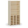 Třídicí regál PRIMO WOOD, 800 x 420 x 1781 mm, 18 přihrádek, bříza