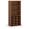 Třídicí regál PRIMO WOOD, 800 x 420 x 1781 mm, 18 přihrádek, ořech