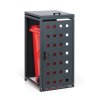 Přístřešek na popelnici do objemu 120 l, 114 x 57 x 62,3 cm, přístavný, šedá