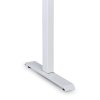 Ergonomický výškově nastavitelný stůl, 180x120 cm, 1 motor, L/P, bílá podnož, grafit