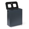 odpadkovy kos na trideny odpad 2 x 60 l lakovany sedy 106053