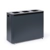 odpadkovy kos na trideny odpad 3 x 60 l lakovany sedy 106096