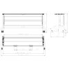 Mobilní stůl PRIMO MOVE, 180x60 cm, černá podnož, dub přírodní