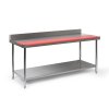 nerezovy stul s krajeci deskou 1800 x 700 x 850 mm 112010