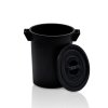 plastova nadoba s vikem 50 l regranulat cerna 113195