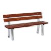 venkovni lavicka woody s operadlem nerezova 1500 mm mahagon tmavy 113530