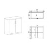 kancelarska skrin arristo lux 800 x 400 x 836 mm briza 128653