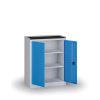 policova dilenska skrin 2 dverova 2 police 1180 950 500 mm modre dvere 139785