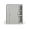 kovova skrin s posuvnymi dvermi 2 police 1000 x 1200 x 450 mm svetle seda 133179