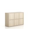 kancelarska skrin frame nizka 6x dvere 1299 x 450 x 881 mm push lock dub prirodni 79023