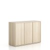 kancelarska skrin frame nizka 3 dvere 1299 x 450 x 881 mm push lock dub prirodni 79065