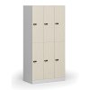 satni skrinka s1 s uloznymi boxy 6 boxu 1850 x 900 x 500 mm mechanicky kodovy zamek laminovane dvere briza 136939