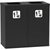 kos na trideny odpad 2x 50 l uchyt na pytel cerny cerny 137436