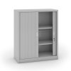 kovova skrin s roletovymi dvermi 1200 x 1000 x 450 mm svetle seda 130830
