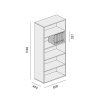 kancelarsky regal vysoky block 800 x 400 x 1748 mm bila 138705