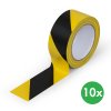 pvc vystrazna paska 50 mm x 33 m baleni 10 ks cerno zluta 143243