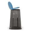 plastovy odpadkovy kos na 120 l pytle cerny modre viko 149641