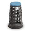 plastovy odpadkovy kos na 120 l pytle cerny modre viko 149643