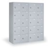 Šatní skříňka s úložnými boxy, 10 boxů, 1820 x 760 x 500 mm, cylindrický zámek, modré dveře