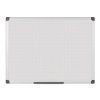 Bílá magnetická popisovací tabule s potiskem, čtverce/rastr, 90x60 cm