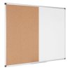 Popisovací magnetická tabule a korková nástěnka, kombinovaná, 900 x 600 mm