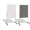 mobilni kombinovana tabule bila magneticka seda textilni 700x1200 mm 1454