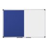 popisovaci magneticka tabule a textilni nastenka bila modra 900 x 600 mm 28443