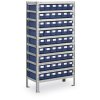 Regál s plastovými boxy MAX - 1600 x 400 x 800 mm, 54x box B