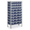 Regál s plastovými boxy MAX - 1600 x 500 x 800 mm, 18x C, 18x F
