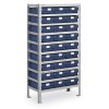 regal s plastovymi boxy max 1600 x 400 x 800 mm 27x box e 4357
