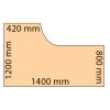 rohovy kancelarsky psaci stul mirelli 140x120 cm pravy orech 7204